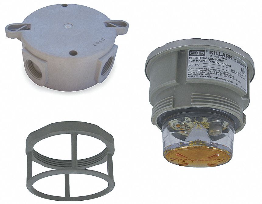 Hazardous Location Signal Light: LED, 120 to 240 V AC, 5 1/2 in Overall Ht, Amber