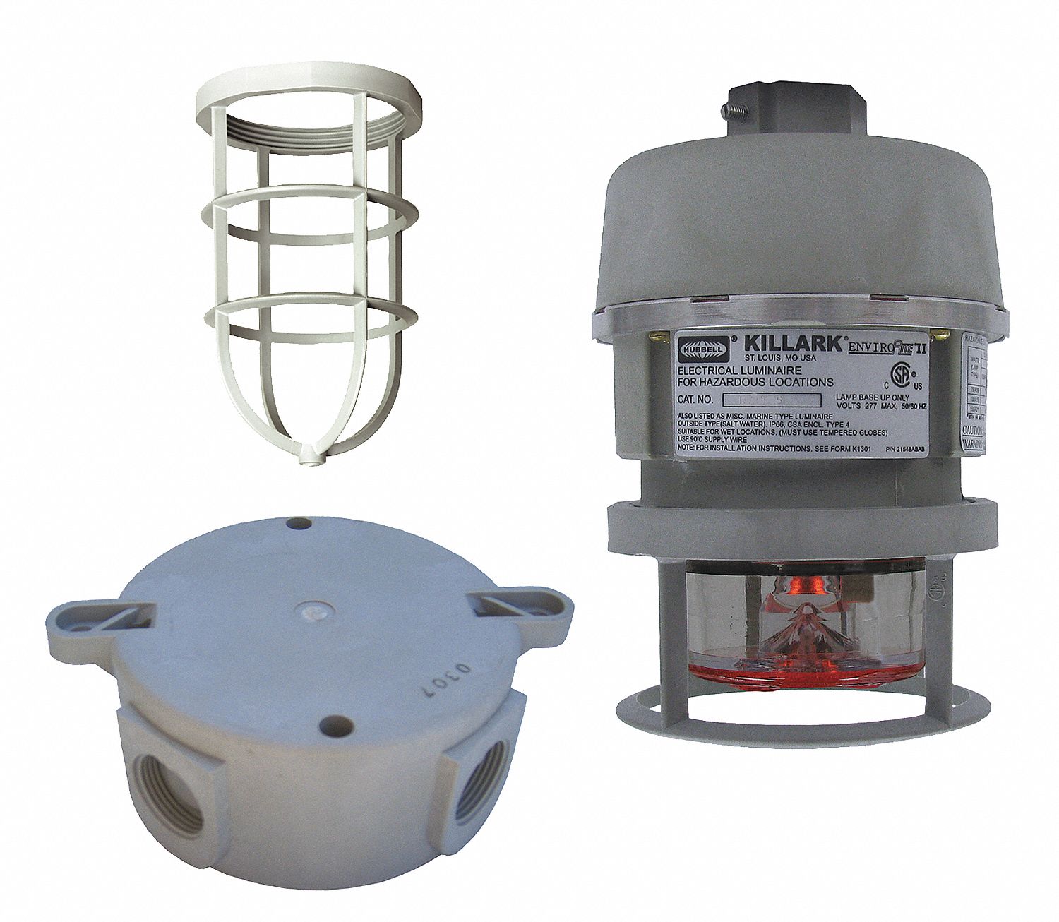 Hazardous Location Signal Light: LED, 12 to 80 V DC, 6 11/32 in Overall Ht, Red