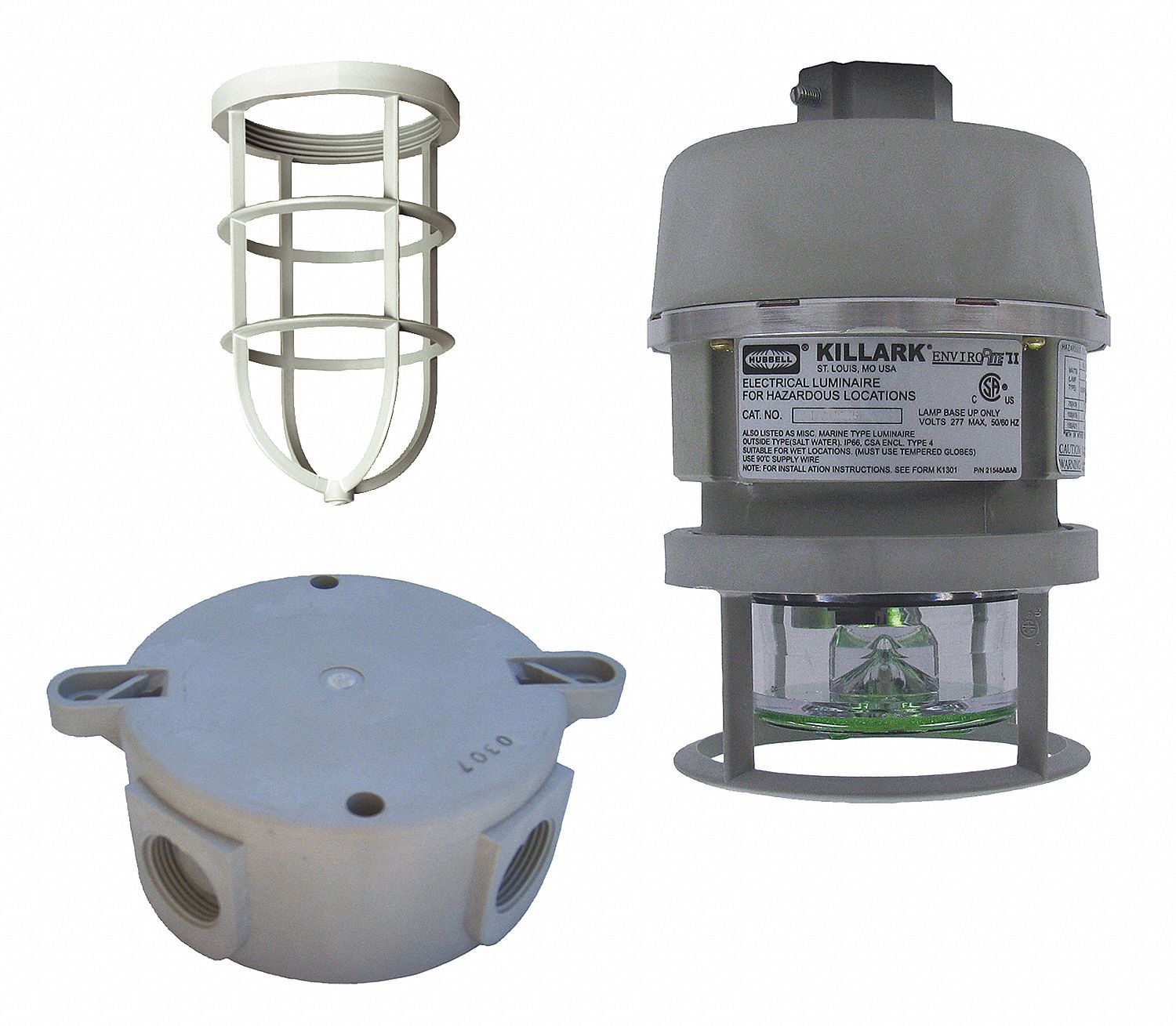 Hazardous Location Signal Light: LED, 12 to 80 V DC, 7 31/32 in Overall Ht, Green