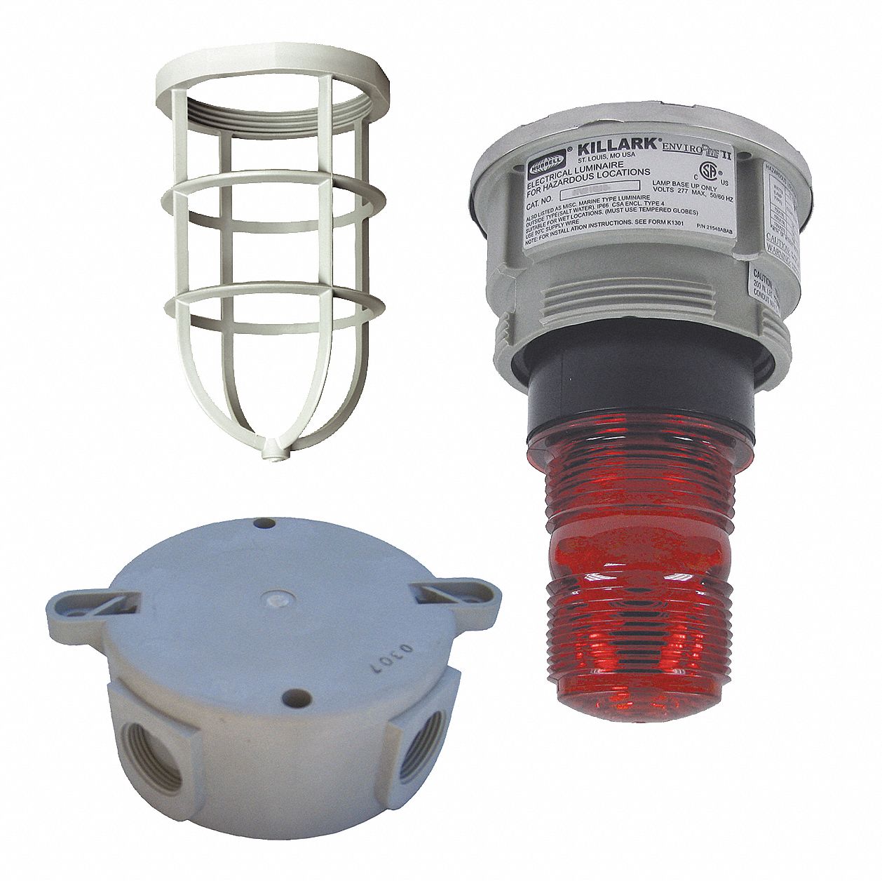 Hazardous Location Signal Light: Xenon, 120 V AC, 11 3/16 in Overall Ht, Red, NVSZMFG01RXG