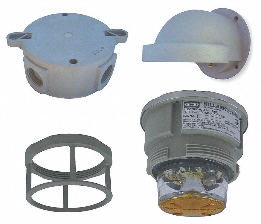 Hazardous Location Signal Light: LED, 120 to 240 V AC, 7 31/32 in Overall Ht, Amber