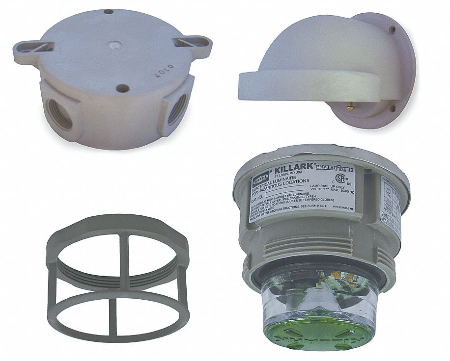 Hazardous Location Signal Light: LED, 120 to 240 V AC, 7 31/32 in Overall Ht, Green