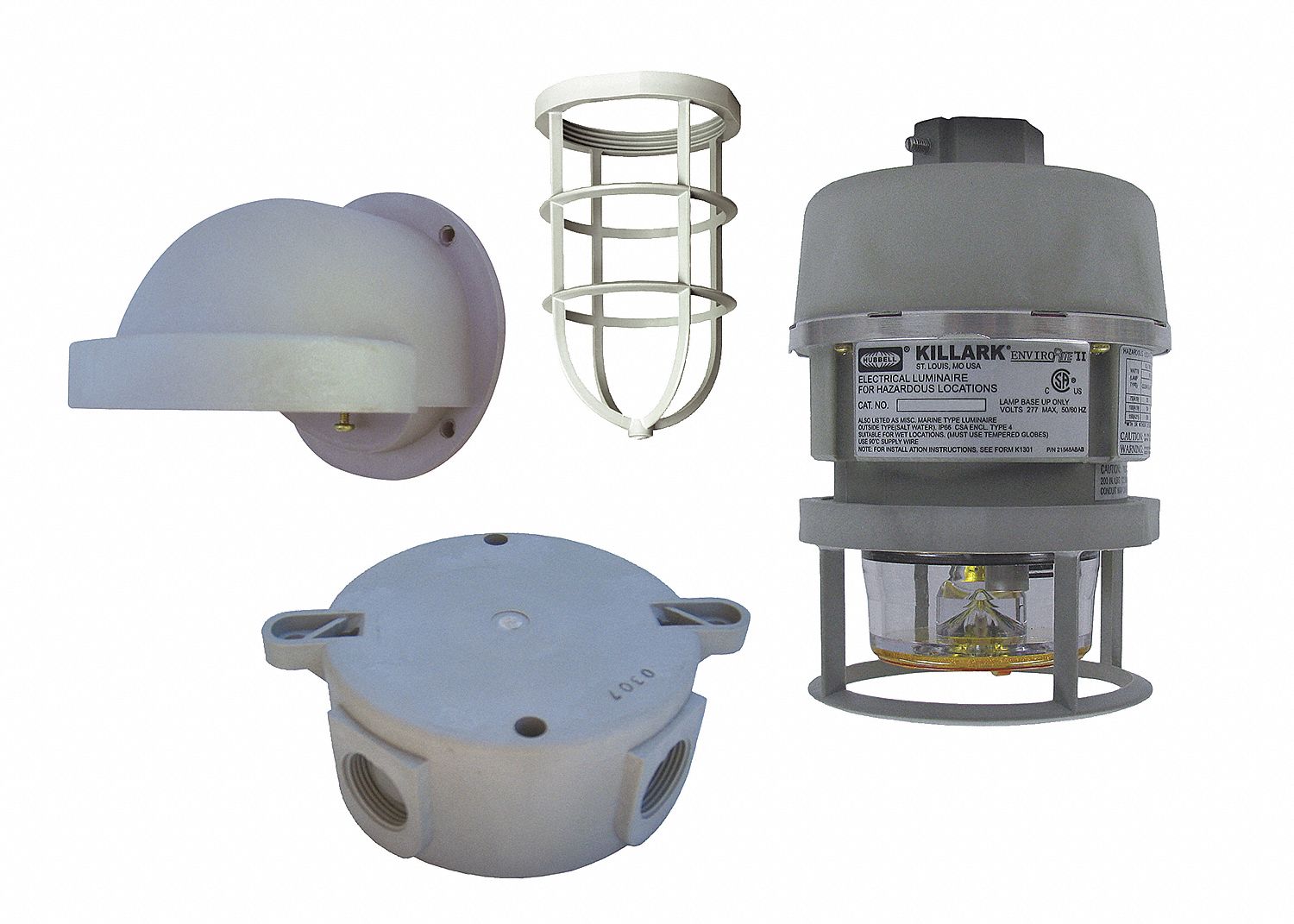 Hazardous Location Signal Light: LED, 120 to 240 V AC, 7 31/32 in Overall Ht, Amber