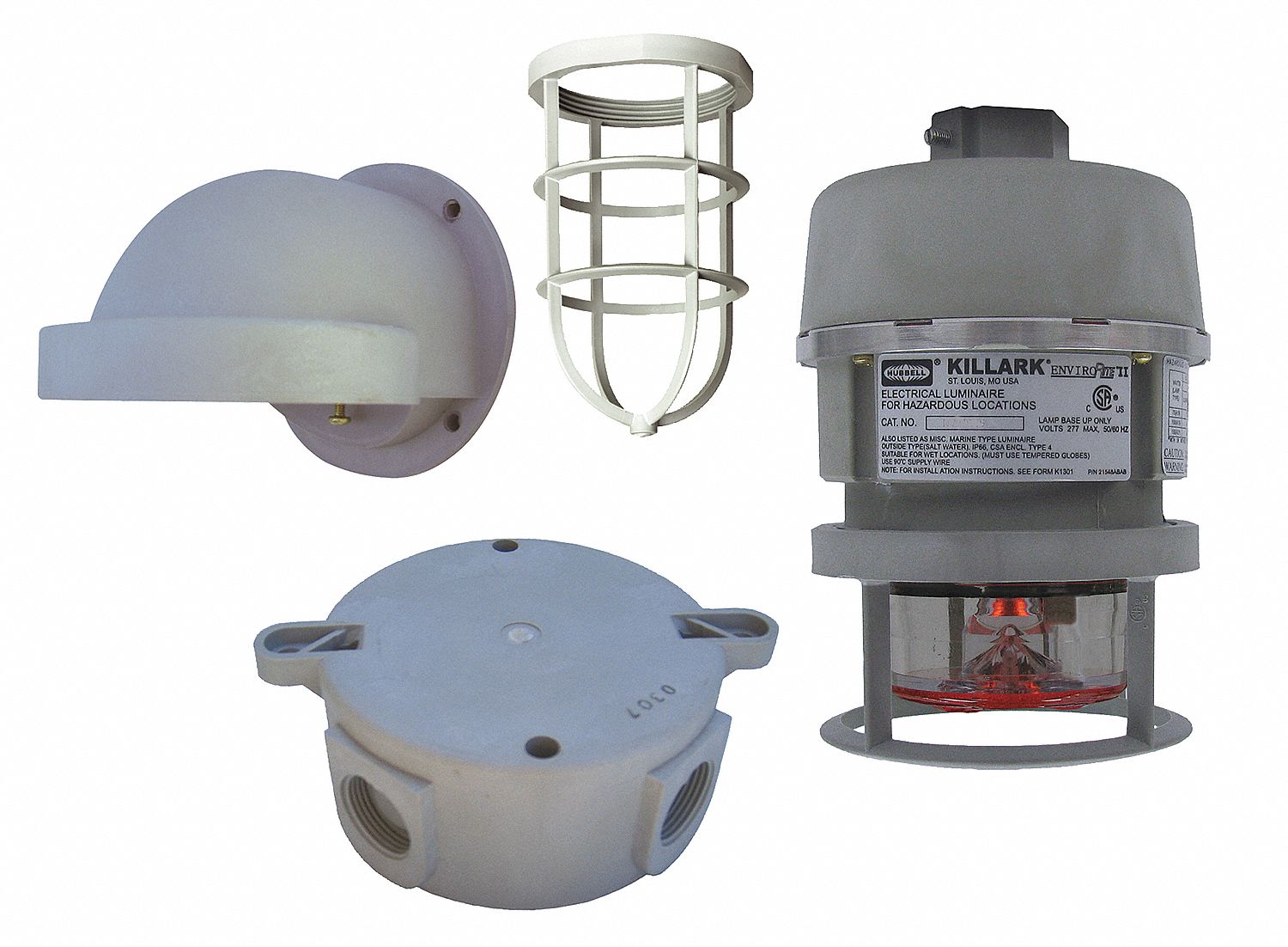 Hazardous Location Signal Light: LED, 12 to 80 V DC, 7 31/32 in Overall Ht, Red