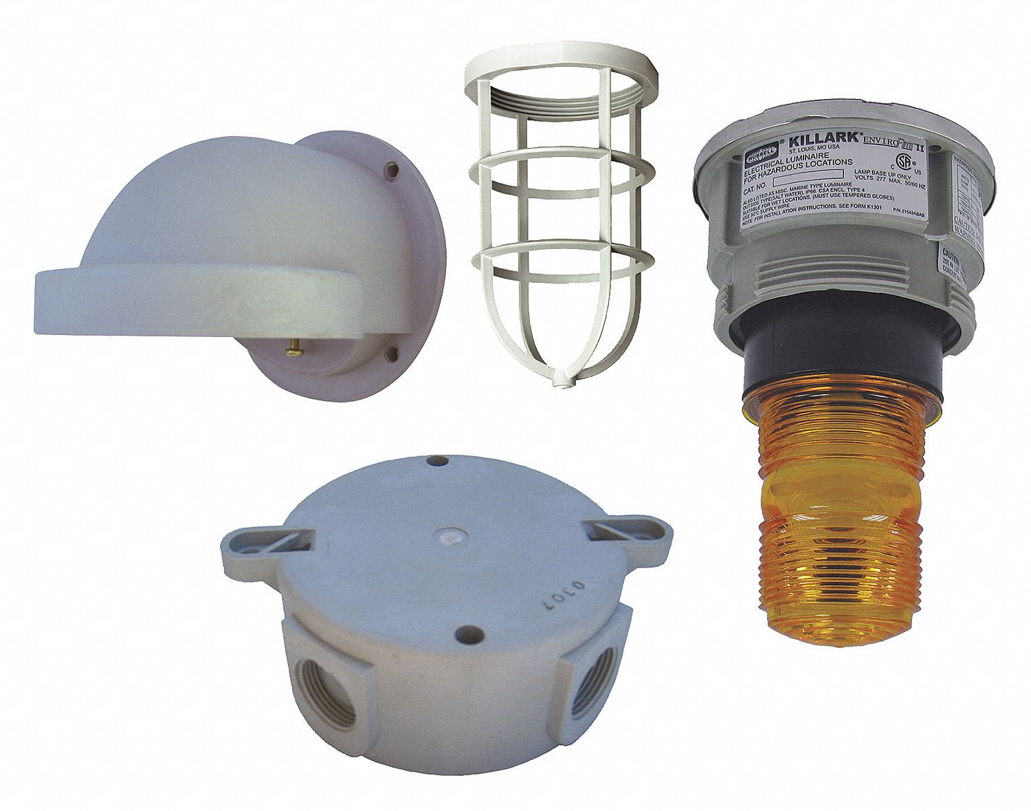 Hazardous Location Signal Light: Xenon, 120 V AC, 11 3/16 in Overall Ht, 7 1/4 in Overall Lg