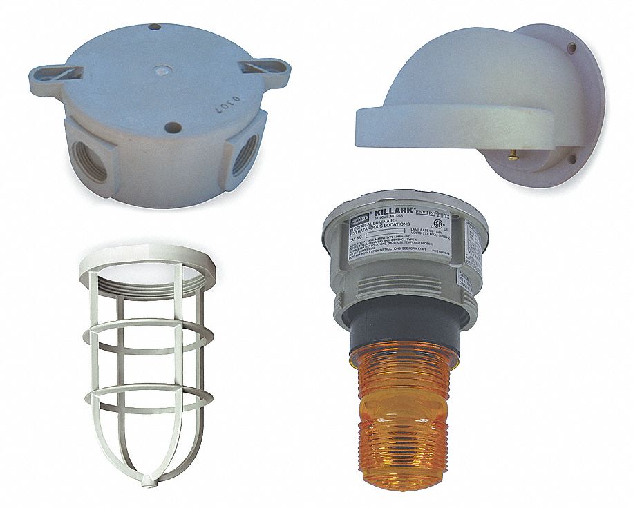 Hazardous Location Signal Light: Xenon, 12 to 80 V DC, 11 3/16 in Overall Ht, Amber