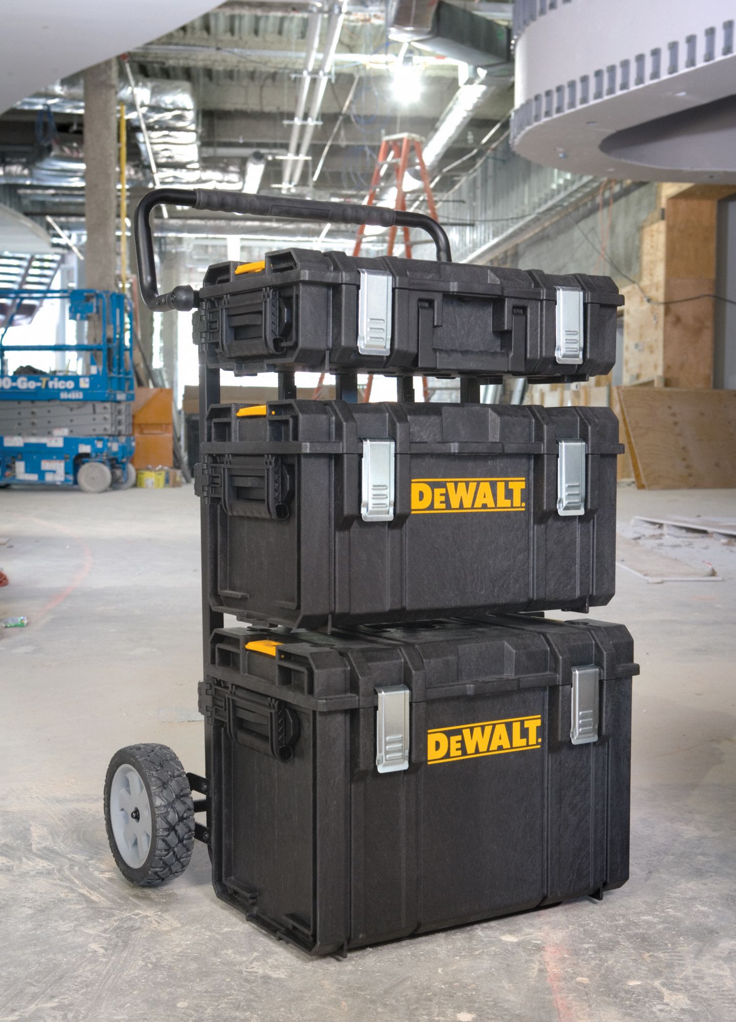 DEWALT Plastic, Steel, Rolling Tool Box Set, 26 3/4 in Overall Width