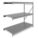 BULK STORAGE RACK, ADD-ON, HEAVY-DUTY, 72 IN X 36 IN X 72 IN, RIBBED STEEL, 3 SHELVES