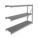 BULK STORAGE RACK, ADD-ON, HEAVY-DUTY, 96 IN X 24 IN X 72 IN, RIBBED STEEL, 3 SHELVES