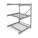 BULK STORAGE RACK, ADD-ON, HEAVY-DUTY, 48 IN X 48 IN X 72 IN, STEEL WIRE, 3 SHELVES