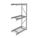 BULK STORAGE RACK, ADD-ON, HEAVY-DUTY, 48 IN X 24 IN X 96 IN, STEEL WIRE, 3 SHELVES