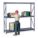 BULK STORAGE RACK, STARTER, HEAVY-DUTY, 48 IN X 24 IN X 72 IN, RIBBED STEEL, 3 SHELVES