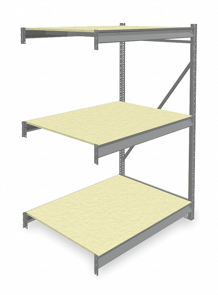BULK STORAGE RACK, ADD-ON, HEAVY-DUTY, 48 IN X 36 IN X 72 IN, PARTICLEBOARD, 3 SHELVES