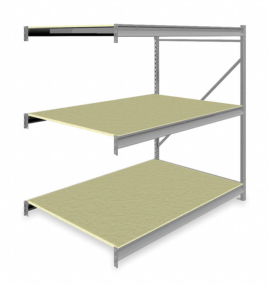 BULK STORAGE RACK, ADD-ON, HEAVY-DUTY, 72 IN X 48 IN X 72 IN, PARTICLEBOARD, 3 SHELVES