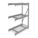 BULK STORAGE RACK, ADD-ON, HEAVY-DUTY, 48 IN X 24 IN X 72 IN, STEEL WIRE, 3 SHELVES