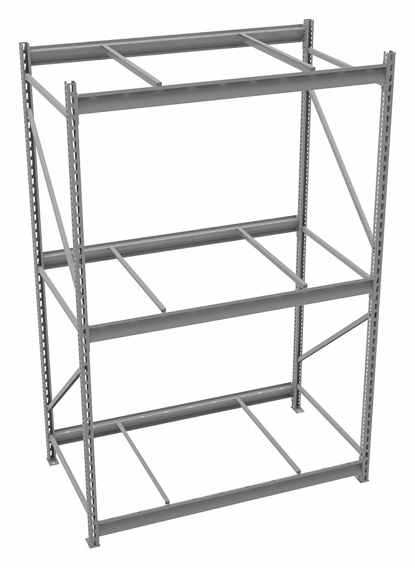 Bulk Storage Rack: Starter, Heavy-Duty, 60 in x 36 in x 96 in, 3 Shelves