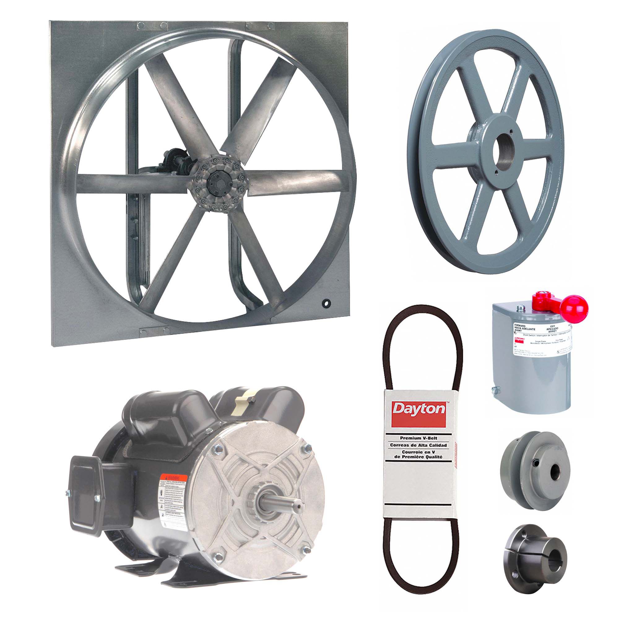 Belt Drive, 36 in Blade, Exhaust/Supply Fan 7CK457CK45 Grainger