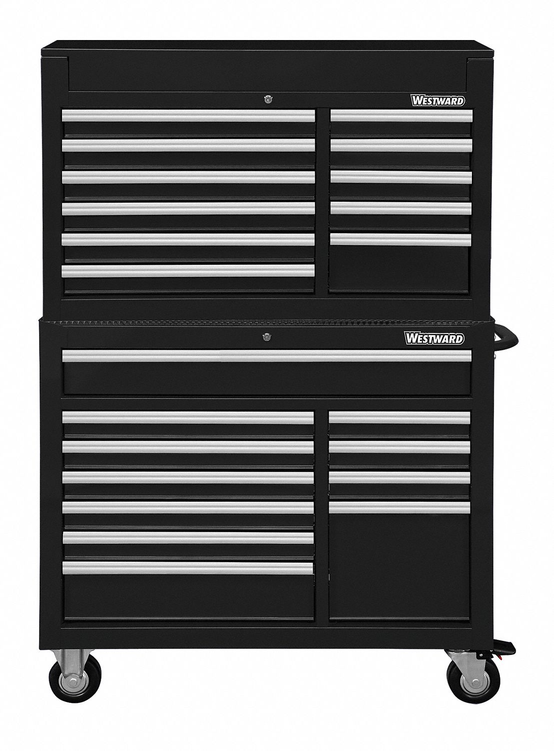 Westward Powder Coated Black Heavy Duty Tool Chest And Cabinet