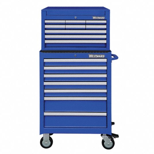 Westward 7CY30 Blue, Light Duty, Tool Chest/Cabinet Combo