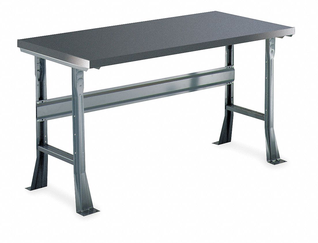 GRAINGER APPROVED Workbench, Steel, 30 in Depth, 33 3/4 in Height, 60