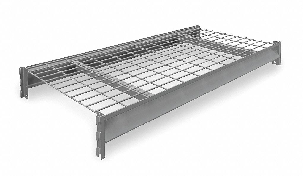 SHELF, 48 IN X 24 IN, 14 GA BEAMS, 5 AWG DECKING, GALVANIZED WIRE, 4,150 LB LOAD CAPACITY