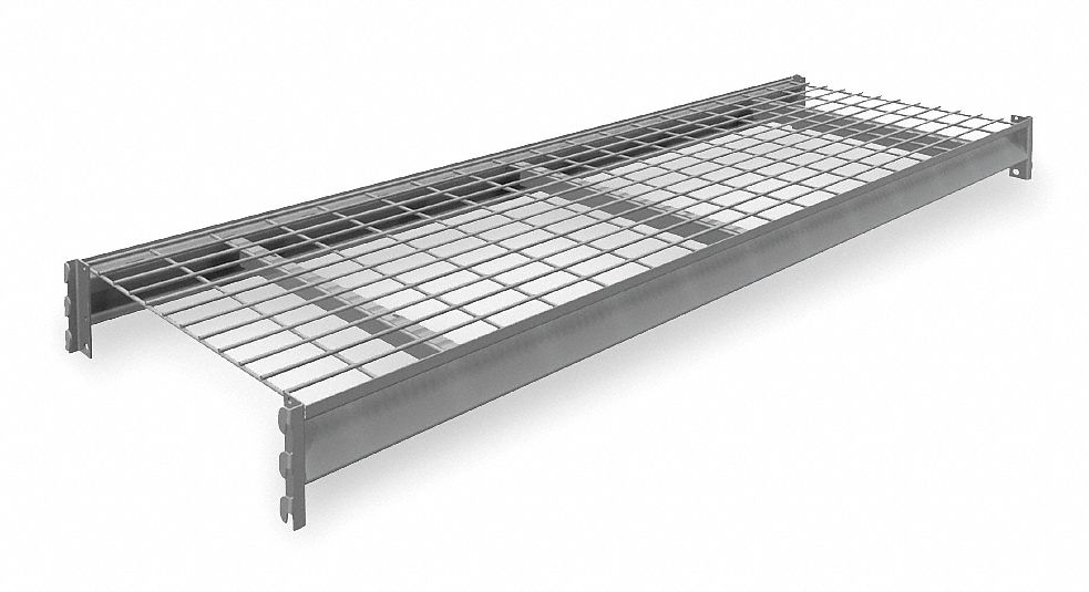 SHELF, 72 IN X 24 IN, 14 GA BEAMS, 5 AWG DECKING, GALVANIZED WIRE, 2,750 LB LOAD CAPACITY