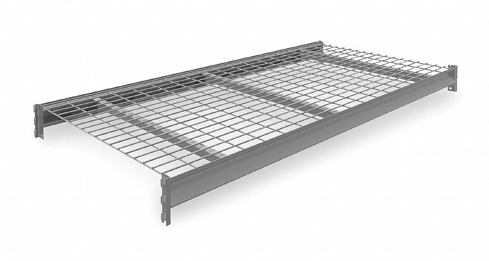 SHELF, 72 IN X 36 IN, 14 GA BEAMS, 5 AWG DECKING, GALVANIZED WIRE, 2,750 LB LOAD CAPACITY