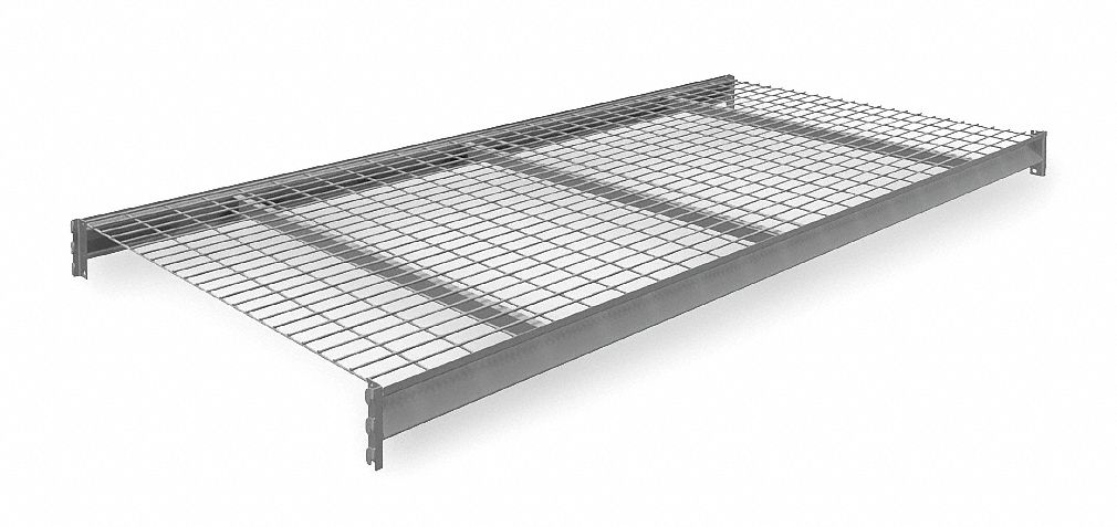 SHELF, 96 IN X 48 IN, 14 GA BEAMS, 5 AWG DECKING, GALVANIZED WIRE, 2,150 LB LOAD CAPACITY