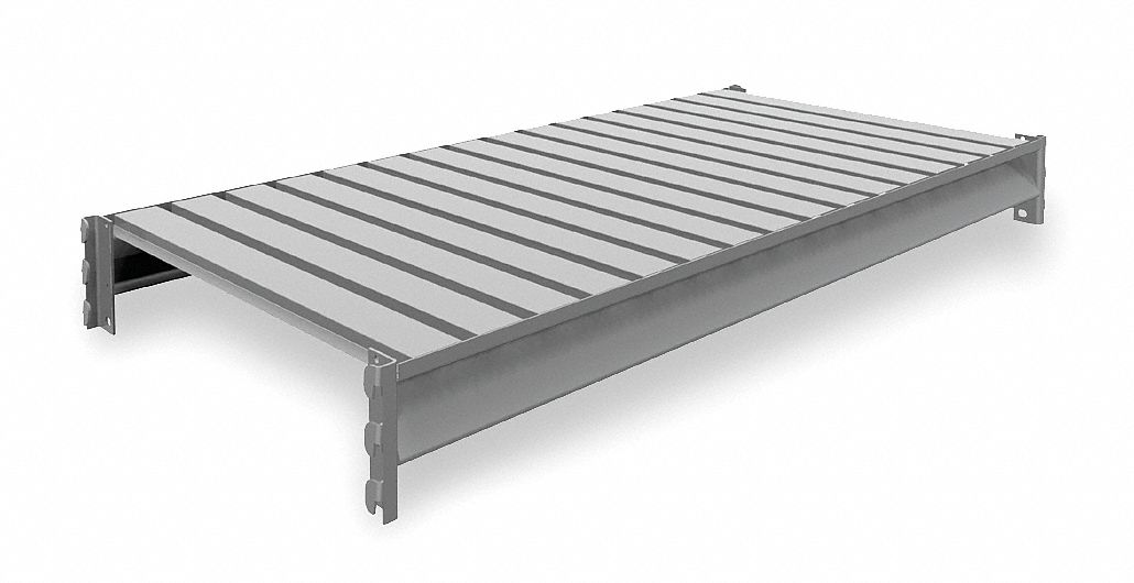 SHELF, 48 IN X 24 IN, 22 GA BEAMS, STEEL, 4,150 LB LOAD CAPACITY