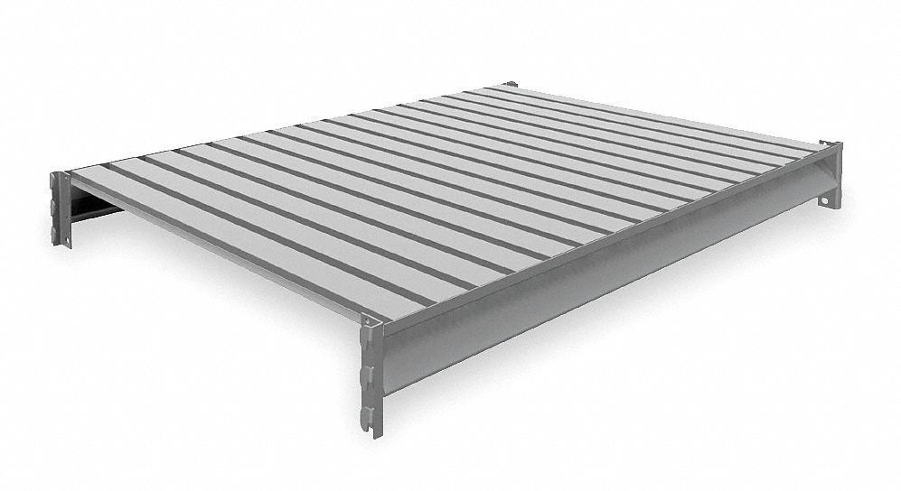 Shelf: 48 in x 36 in, 22 ga Beams, Steel, 4, 150 lb Load Capacity