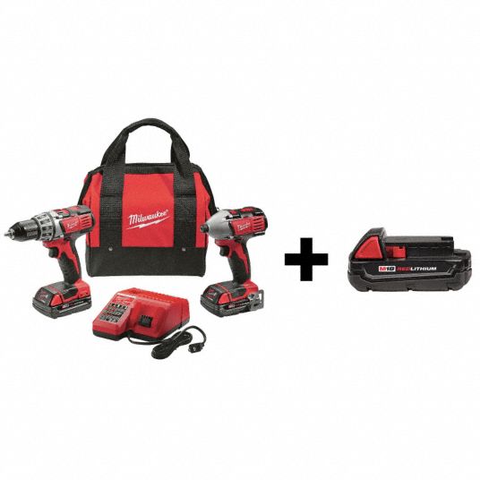 Milwaukee Cordless Combo Kit 18 0 V 2 Tools 3 Batt 7dc65 2691 22 48 11 1815 Grainger