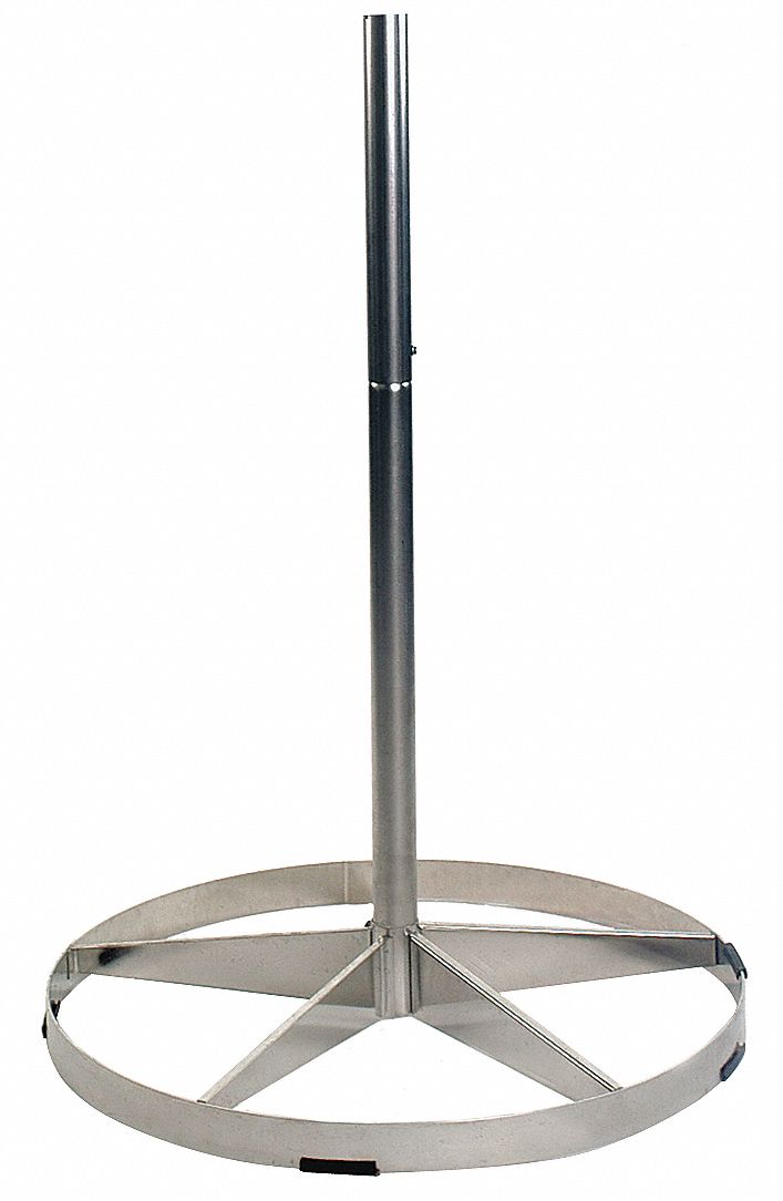 Pedestal Base: 1XUA1, 2LYW6, 2LYW5, 2LYW4, 22UK95, 33 1/2 in Base Dia., Gray, Stainless Steel