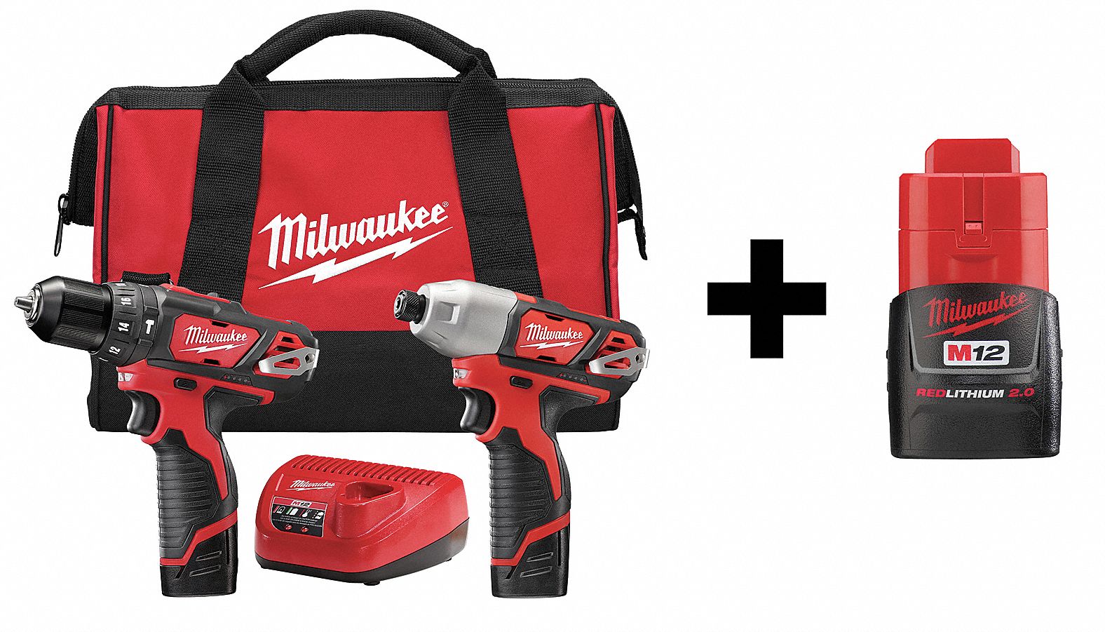 Cordless Combo Kit, 12.0 V, 2 Tools, 3 Batt