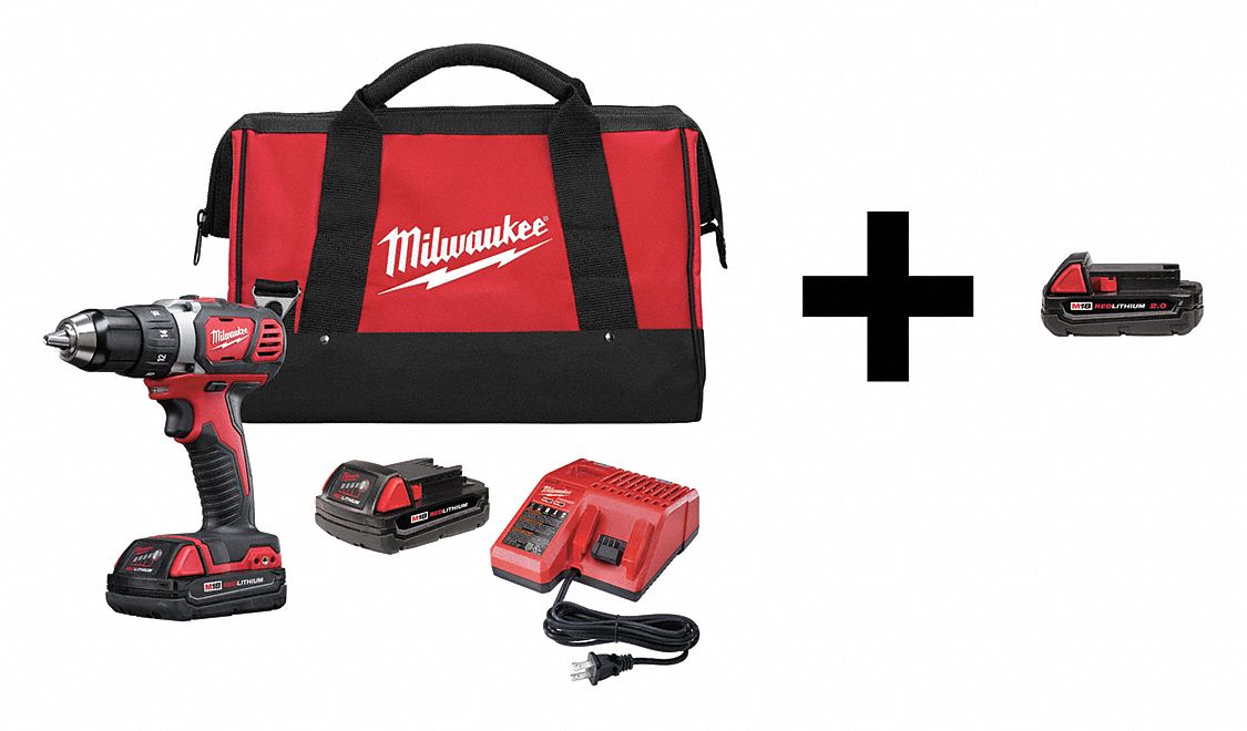 MILWAUKEE Kit de Taladro Inalámbrico 18.0V 1/2 - Taladros