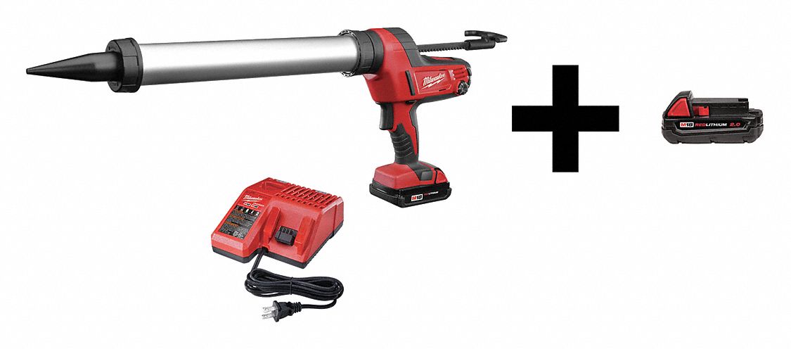 Caulk Gun with Additional Battery, 18V