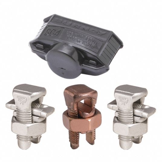 BURNDY, 10 AWG 4 AWG, Copper, SplitBolt Connector Kit 7DX24NATHAN