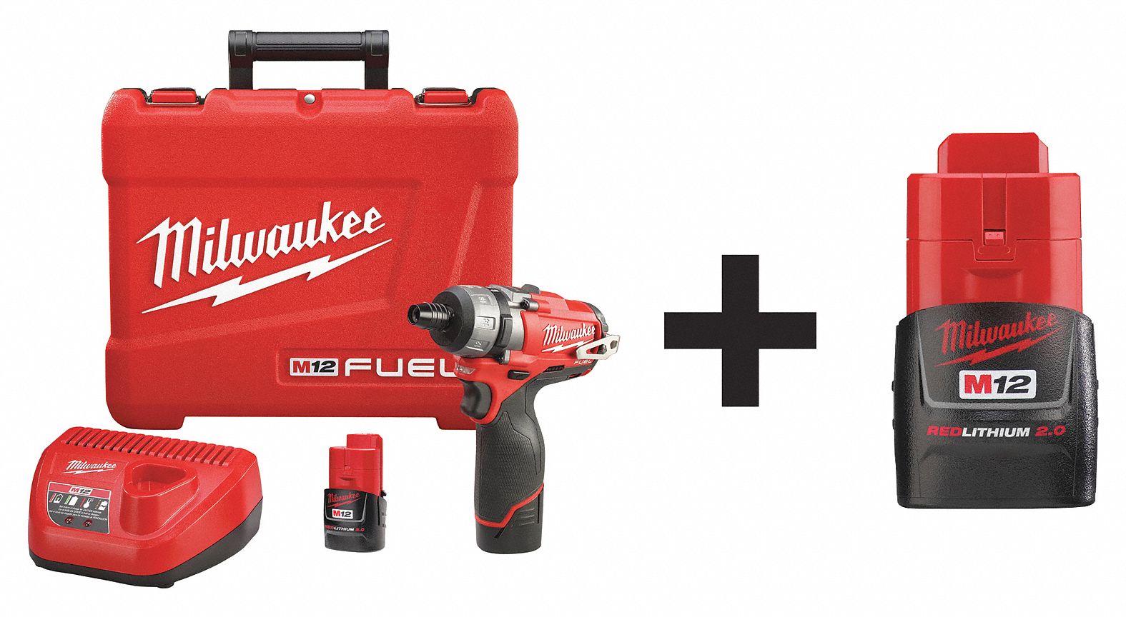 MILWAUKEE Screwdriver, Cordless, 12V DC, 4500 RPM 7DX59240222 48112420 Grainger