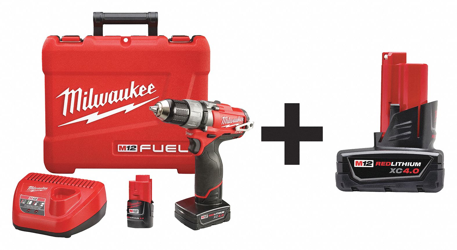 Cordless Drill/Driver Kit, 1/2 in Chuck Size Grainger