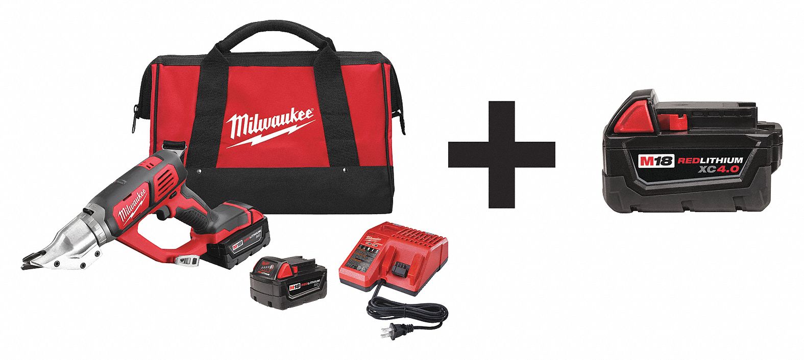 MILWAUKEE Cordless Shear Kit, 18.0V, LiIon Battery 7DX88263522 48111840 Grainger