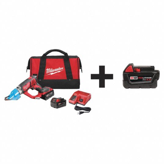 MILWAUKEE Cordless Shear Kit, 18.0V, Contractor Bag 7DX89263622 48