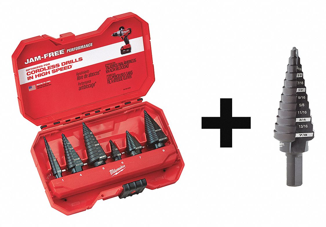 step drill bit set