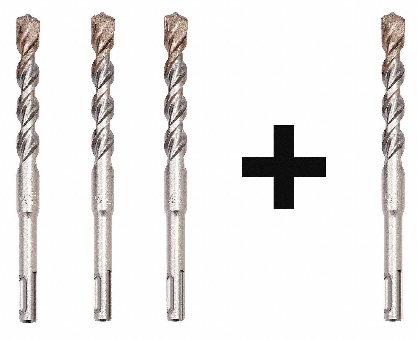 MILWAUKEE Hammer Drill Bit, SDS Plus, 1/2" x 4" 7DY6148207471