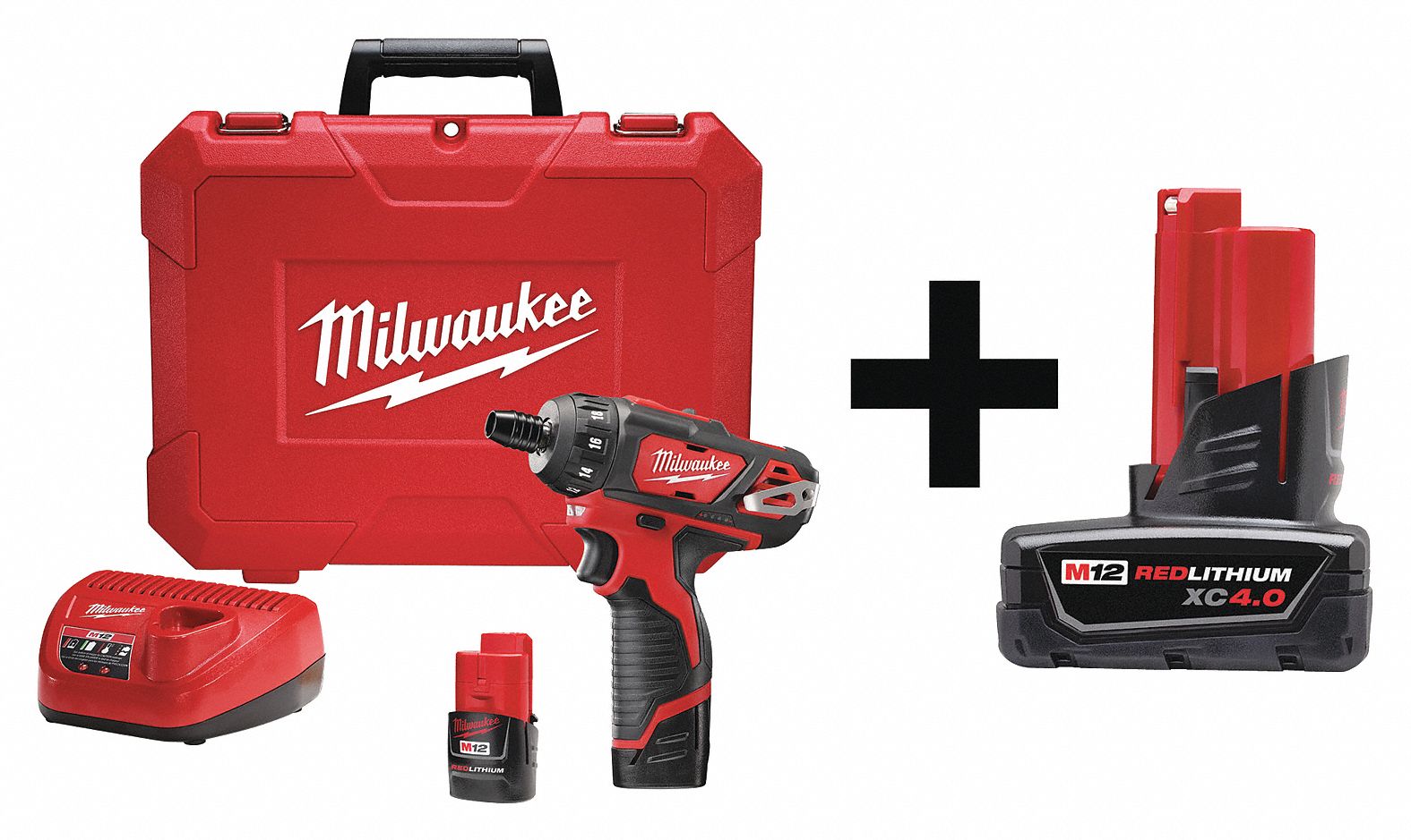 MILWAUKEE Cordless Screwdriver Kit, Ergonomic 7DZ07240622 48112440 Grainger