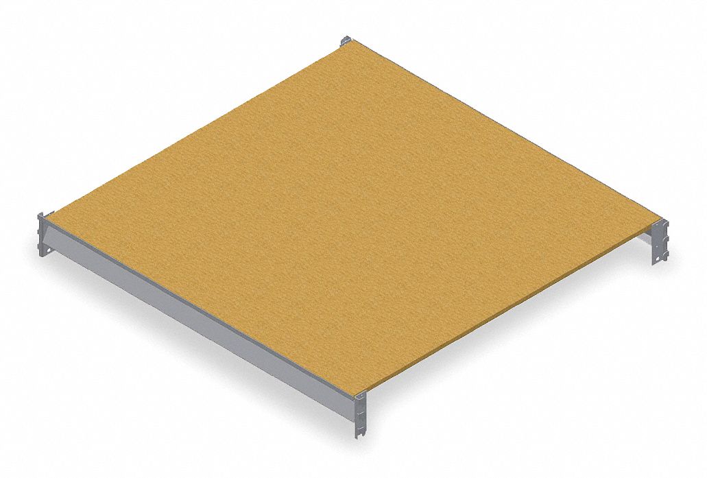 SHELF, 48 IN X 36 IN, PARTICLEBOARD, 4, 150 LB LOAD CAPACITY