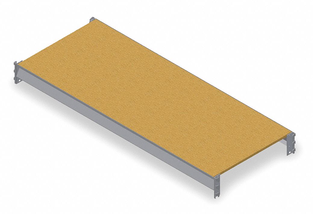 SHELF, 48 IN X 48 IN, PARTICLEBOARD, 4, 150 LB LOAD CAPACITY