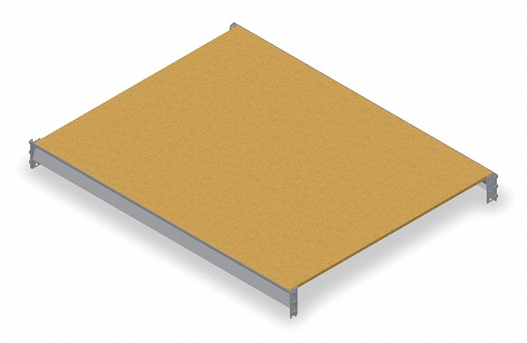 Shelf: 60 in x 36 in, Particleboard, 3, 800 lb Load Capacity