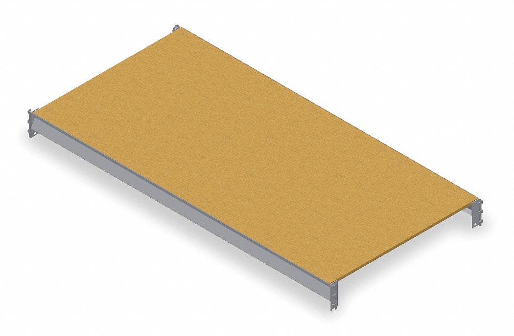 SHELF, 72 IN X 24 IN, PARTICLEBOARD, 2, 750 LB LOAD CAPACITY