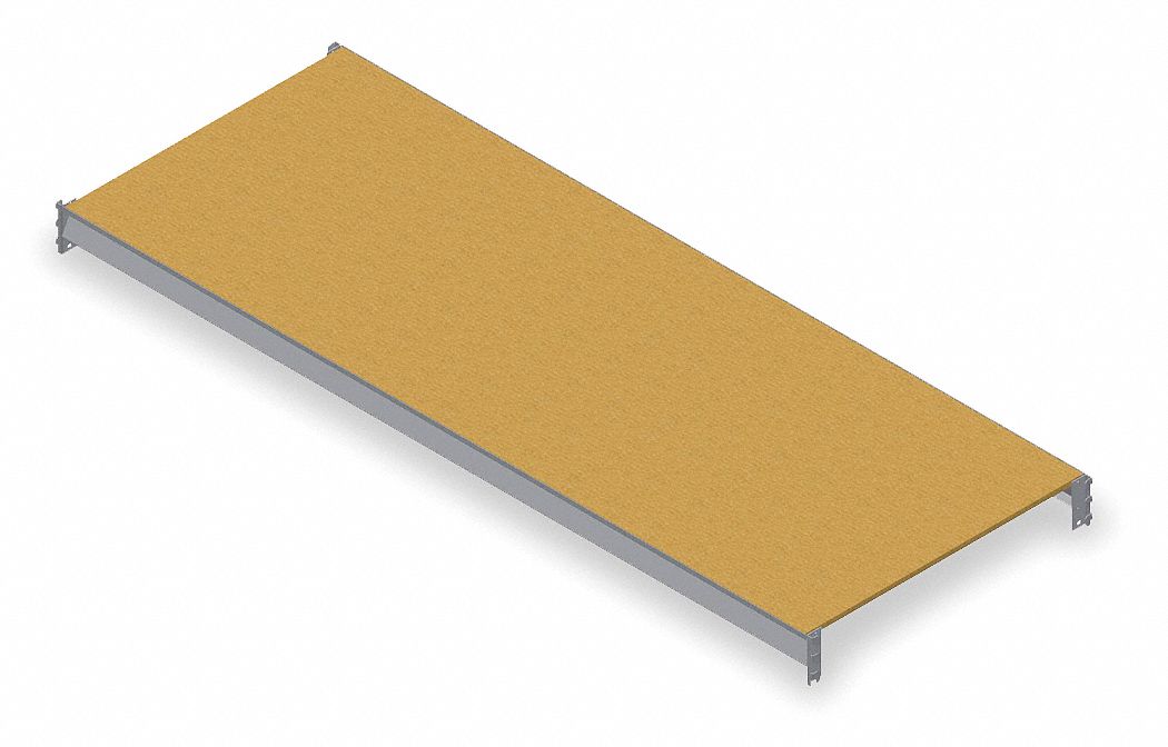 SHELF, 96 IN X 24 IN, PARTICLEBOARD, 2, 150 LB LOAD CAPACITY