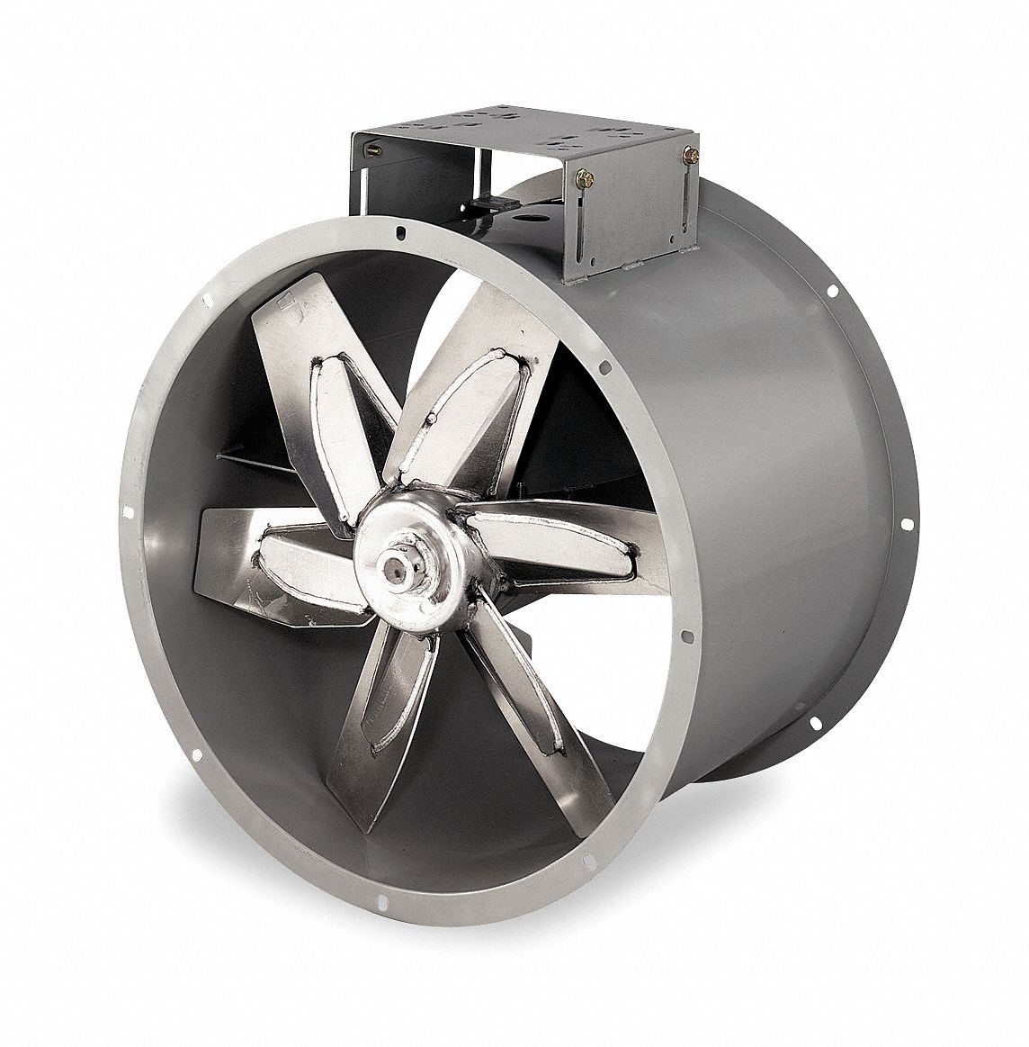 DAYTON Tubeaxial Fan: Clean Air, 30 in Blade, 14,040 cfm @ 0.000 in SP,  208-230/460V AC, 3 Phase
