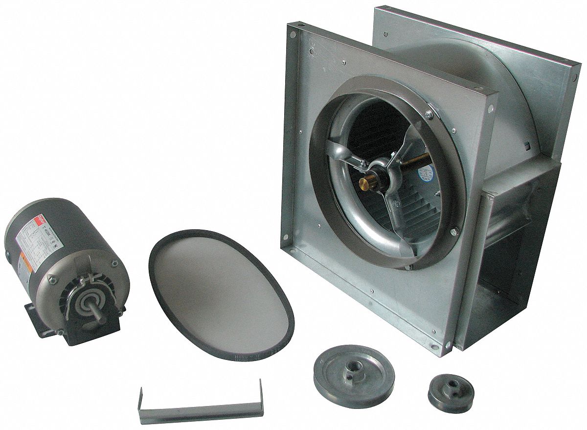 Blower,  Belt Drive, Single Inlet Forward Curve With Drive Package,  10 1/4 in Wheel Dia. (In.)